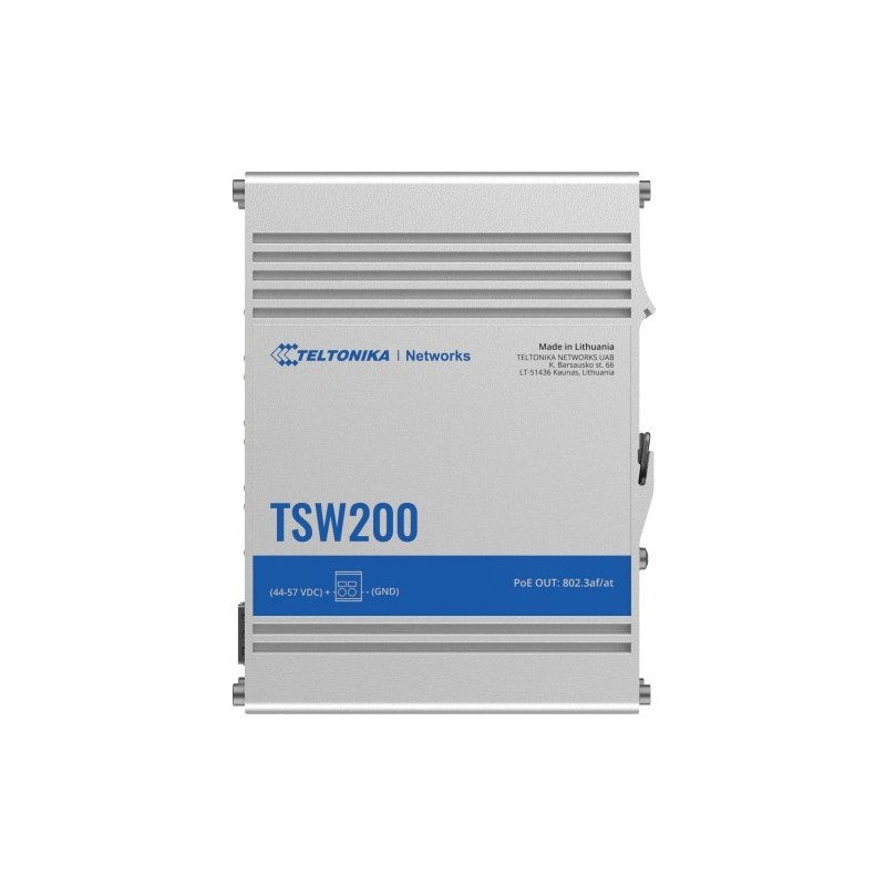 Switch Teltonika TSW200 x RJ45 1000Mb/s PoE+, 2x SFP, 240W