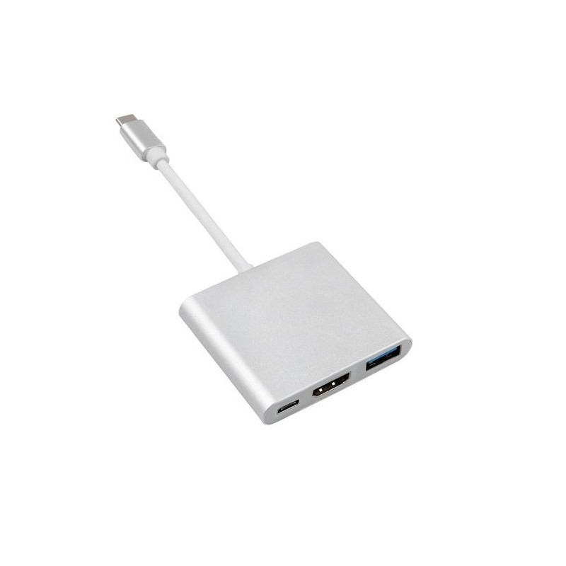 MACLEAN ADAPTER USB 3.1 C-HDMI 4K + USB 3.0 + USB C MCTV-840