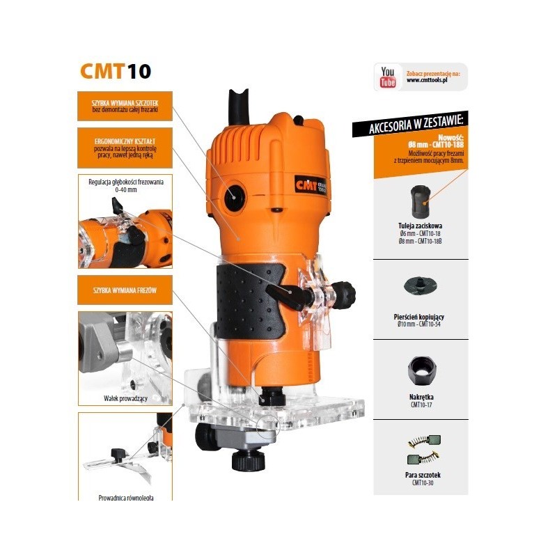 CMT frezarka do krawędzi 550W