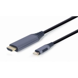 GEMBIRD ADAPTER USB TYP-C DO HDMI NA KABLU, 1.8M, 4K, KOLOR SZARY