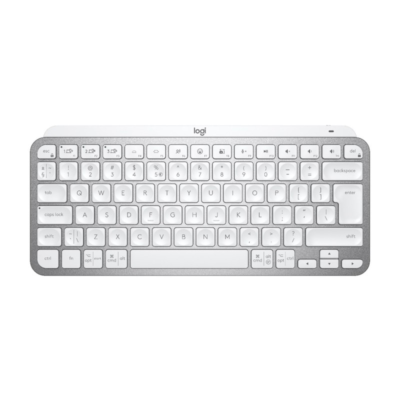 Logitech MX Keys Mini Minimalist Wireless Illuminated Keyboard klawiatura RF Wireless + Bluetooth QWERTY Angielski Szary Logitech MX Keys Mini Minimalist Wireless Illuminated Keyboard klawiatura RF Wireless + Bluetooth QWERTY Angielski Szary
