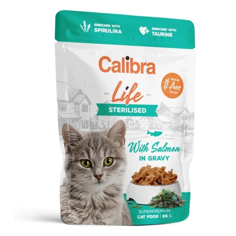 CALIBRA CAT life pouch sterilised salmon 85g CALIBRA CAT life pouch sterilised salmon 85g