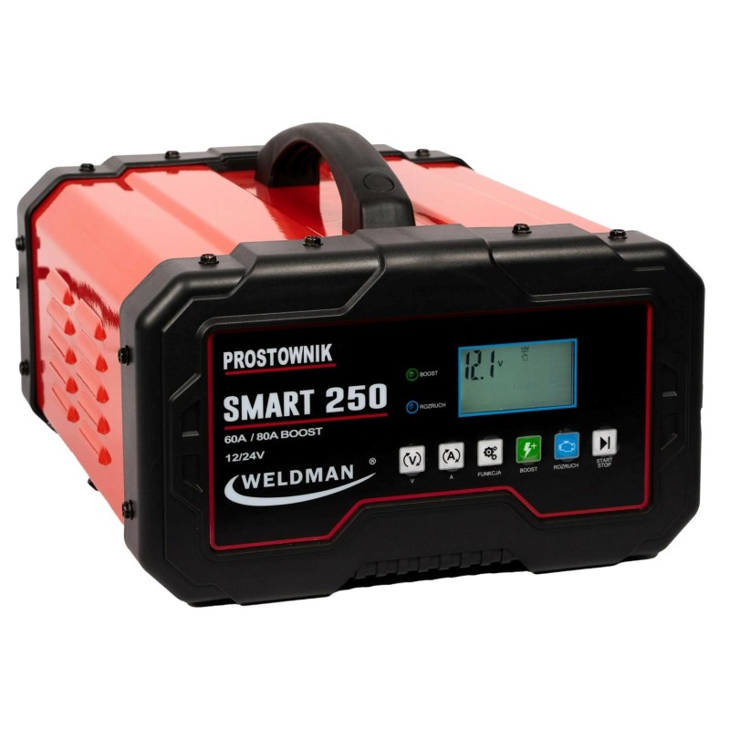 Prostownik inwentorowy Weldman Smart 250 12V/24V z rozruchem