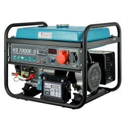 Könner & Söhnen KS 7000E-3 agregat prądotwórczy 5000 W 25 l Benzynowy Czarny, Morski