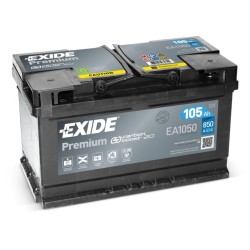 Akumulator EXIDE 12V 105Ah/850A PREMIUM (P+ en) 315x175x205 B13 - stopka o wysokości 10,5 mm (rozruchowy)