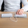 Klawiatura bezprzewodowa rozdzielona biało RGOSBUKWLWH R-GO TOOLS