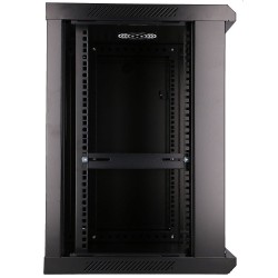 Extralink Szafa rack 12U 600x600 Czarna montowana na ścianie
