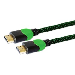 Kabel SAVIO GCL-06 (HDMI M - HDMI M 3m kolor czarno-zielony)
