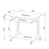 Techly ICA-TB 3791A biurko komputerowe Wiśnia (owoc)