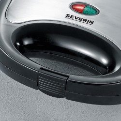SEVERIN SANDWICH-TOSTER, STAL, PŁYTY Z POWŁOKĄ ANTYADHEZYJNĄ, ŁATWE CZYSZCZENIE, GUMOWE NÓŻKI, MOC 600W SA2969