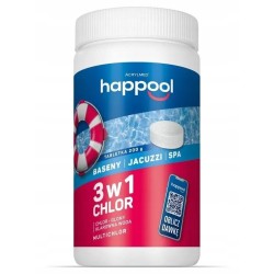 Acrylmed 1kg Multichlor 200g do długotrwałej dezynfekcji wody w basenie - tabletki