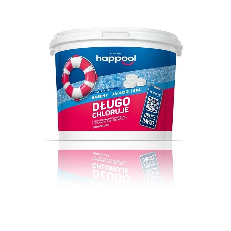 Acrylmed 3kg Triochlor 20g przedłużona dezynfekcja - tabletki