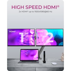 ICY BOX IB-DK2251AC Przewodowa USB 3.2 Gen 2 (3.1 Gen 2) Type-A Czarny