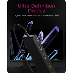 Stacja dokująca IcyBox USB Type-C mit dreifach Videoausgabe