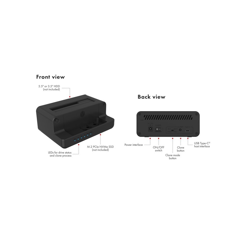 ICY BOX IB-2914MSCL-C31 USB 3.2 Gen 2 (3.1 Gen 2) Type-C Czarny ICY BOX IB-2914MSCL-C31 USB 3.2 Gen 2 (3.1 Gen 2) Type-C Czarny