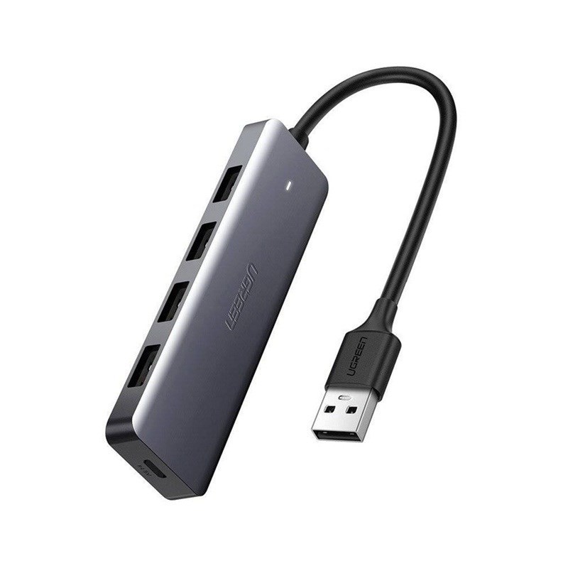 Ugreen Hub Adapter 4w1 USB do 4x USB 3.0+micro USB (szary) Ugreen Hub Adapter 4w1 USB do 4x USB 3.0+micro USB (szary)