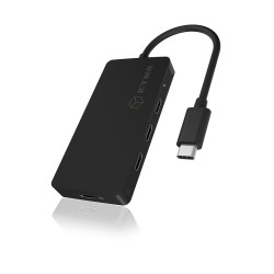 ICY BOX IB-HUB1429-CPD USB 3.2 Gen 2 (3.1 Gen 2) Type-C 10000 Mbit/s Czarny