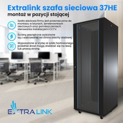 Extralink Szafa rack 37U 600x1000 Czarna stojąca