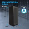 Extralink Szafa rack 37U 600x1000 Czarna stojąca