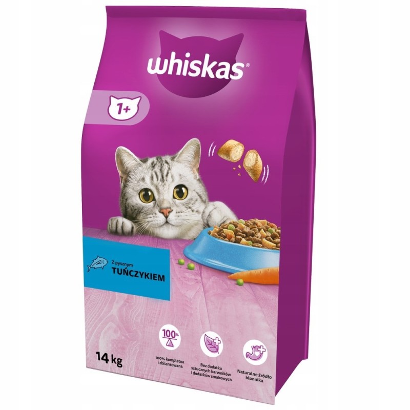 WHISKAS Adult Tuńczyk z warzywami - sucha karma dla kota - 14 kg WHISKAS Adult Tuńczyk z warzywami - sucha karma dla kota - 14 kg