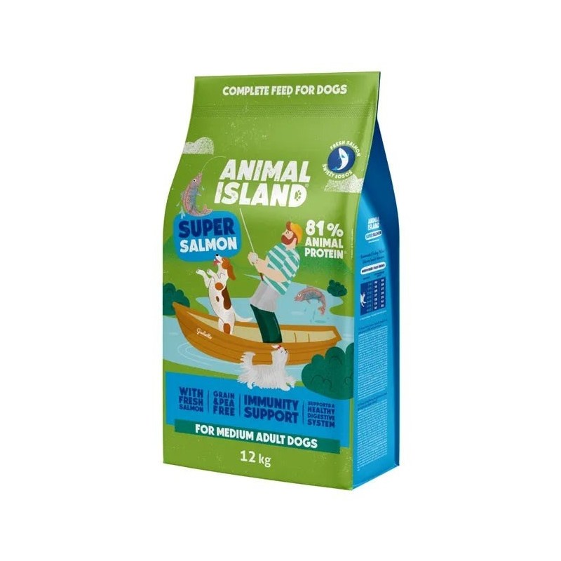 ANIMAL ISLAND łosoś premium karma sucha dla psa 12kg ANIMAL ISLAND łosoś premium karma sucha dla psa 12kg
