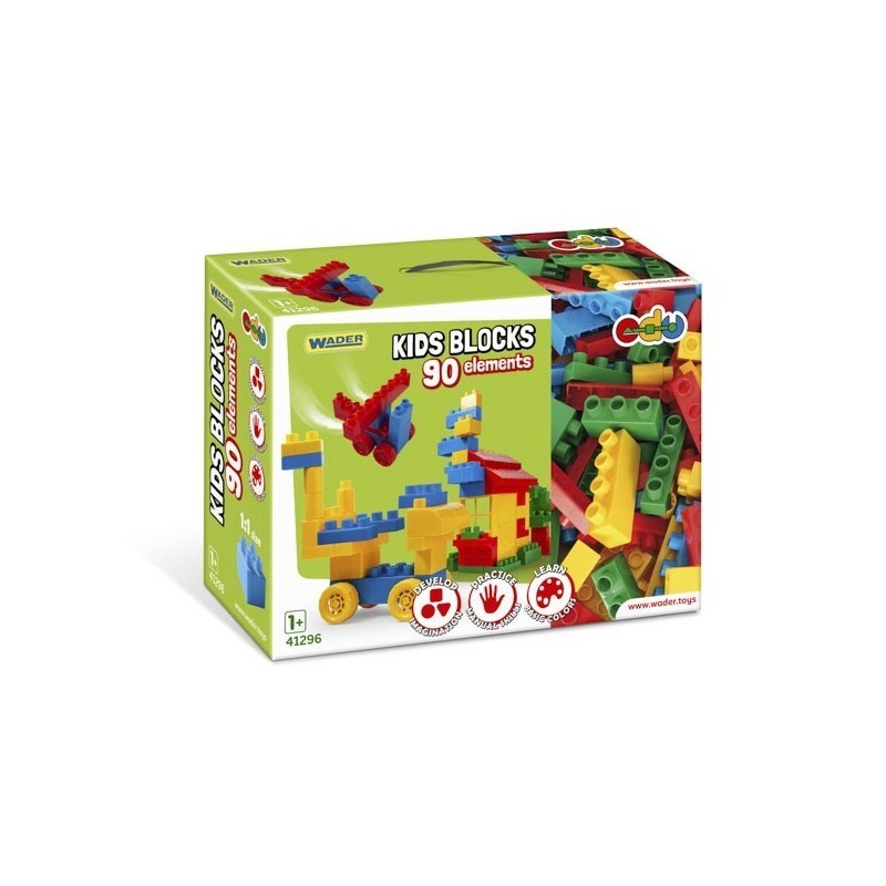 Klocki WADER Kids Blocks 41296 12965 zestaw klocków - 90 elementów