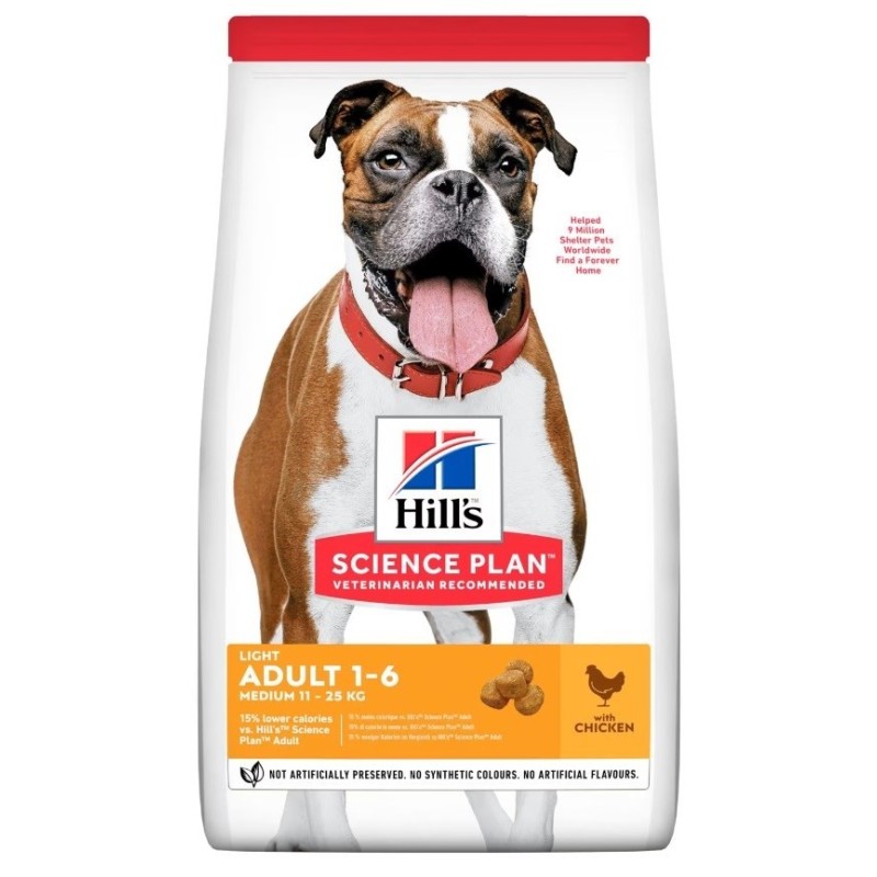 Hill's SP light medium adult, chicken ,dla psa 2.5 kg