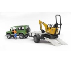 Land Rover z lawetą + mikrokoparka JCB CTS 02593 BRUDER