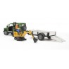 Land Rover z lawetą + mikrokoparka JCB CTS 02593 BRUDER