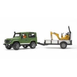 Land Rover z lawetą + mikrokoparka JCB CTS 02593 BRUDER