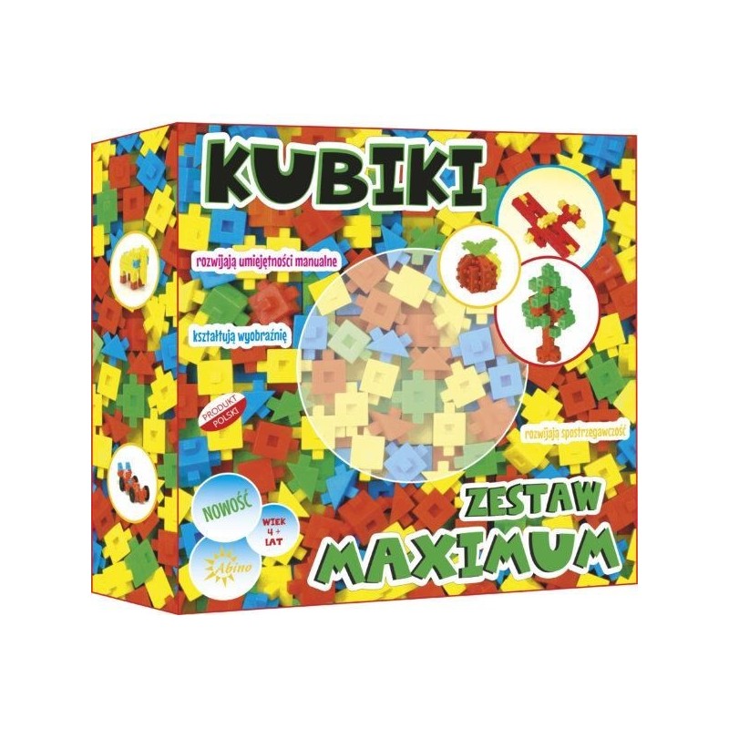 Klocki Kubiki zestaw maximum 250 elementów ABINO