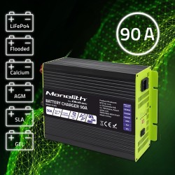 Ładowarka Monolith do akumulatorów LiFePO4 AGM GEL SLA 90A 12V, Szybkie ładowanie