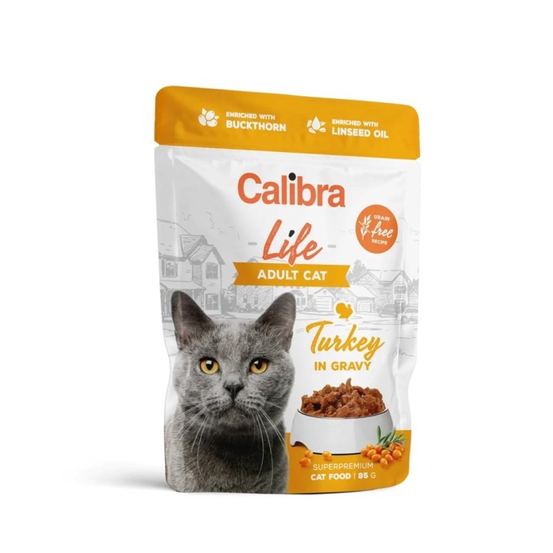 CALIBRA CAT life pouch adult turkey in gravy 85g CALIBRA CAT life pouch adult turkey in gravy 85g