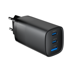 GEMBIRD SZYBKA ŁADOWARKA USB POWER DELIVERY USB TYPU C, 3X USB, 65 W, GAN CZARNA