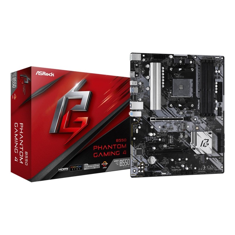 Asrock B550 Phantom Gaming 4 Socket AM4 ATX AMD B550 Asrock B550 Phantom Gaming 4 Socket AM4 ATX AMD B550