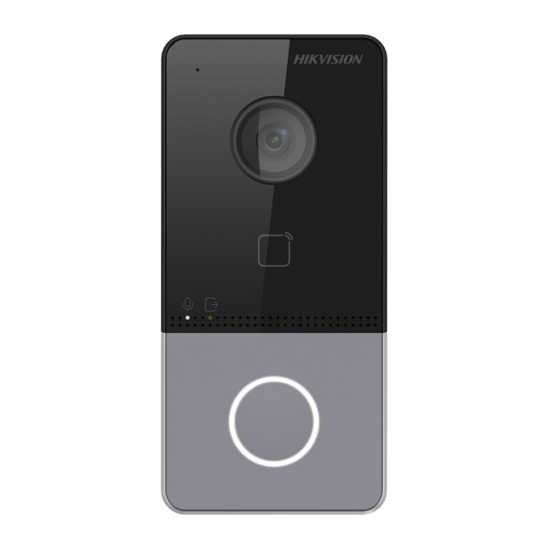 Hikvision DS-KV6113-WPE1(C) wideodomofon 2 MP Czarny, Szary Hikvision DS-KV6113-WPE1(C) wideodomofon 2 MP Czarny, Szary