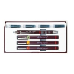 Rotring Isograph 0.2/0.3/0.5 Długopis żelowy Czarny 4 szt.