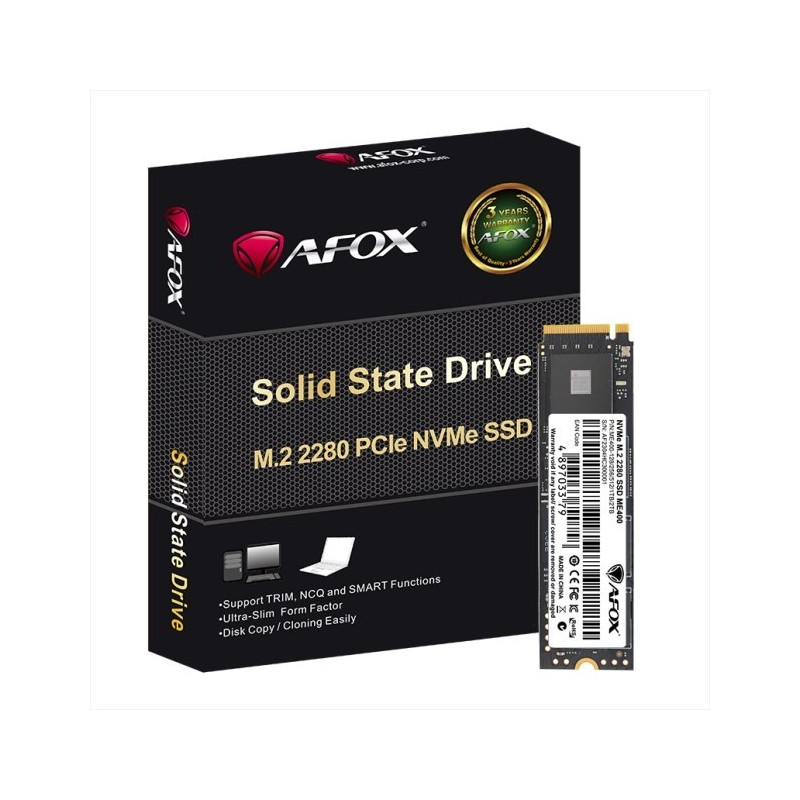AFOX ME400 SSD M.2 PCI-E 4.0 X4 1TB TLC 7.3 / 5.2 GB/S NVME ME400-1024GN AFOX ME400 SSD M.2 PCI-E 4.0 X4 1TB TLC 7.3 / 5.2 GB/S NVME ME400-1024GN