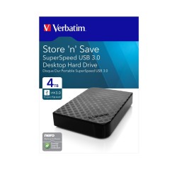 Verbatim Store 'n' Save zewnętrzny dysk twarde 4 TB Czarny