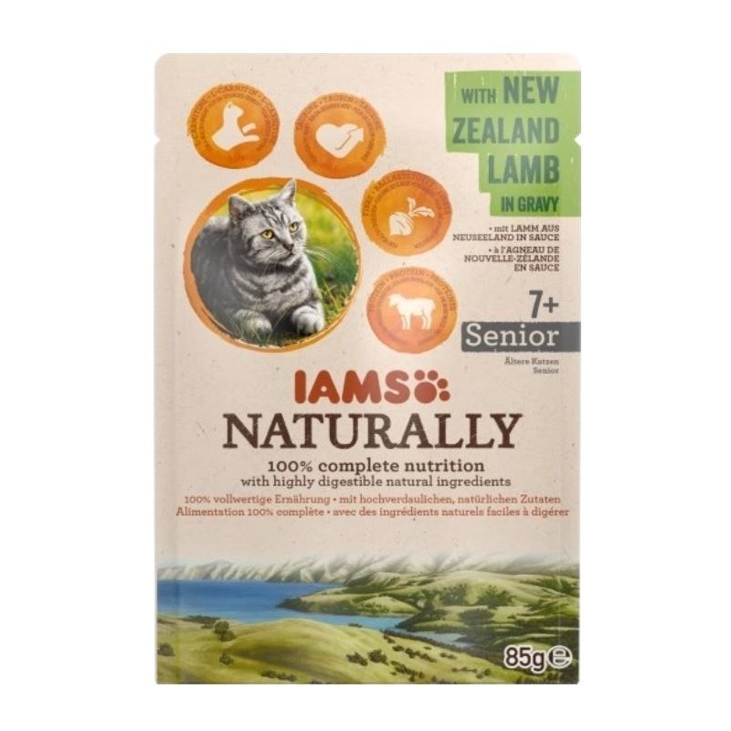 IAMS Naturally Senior z jagnięciną nowozelandzką w sosie 85g kot