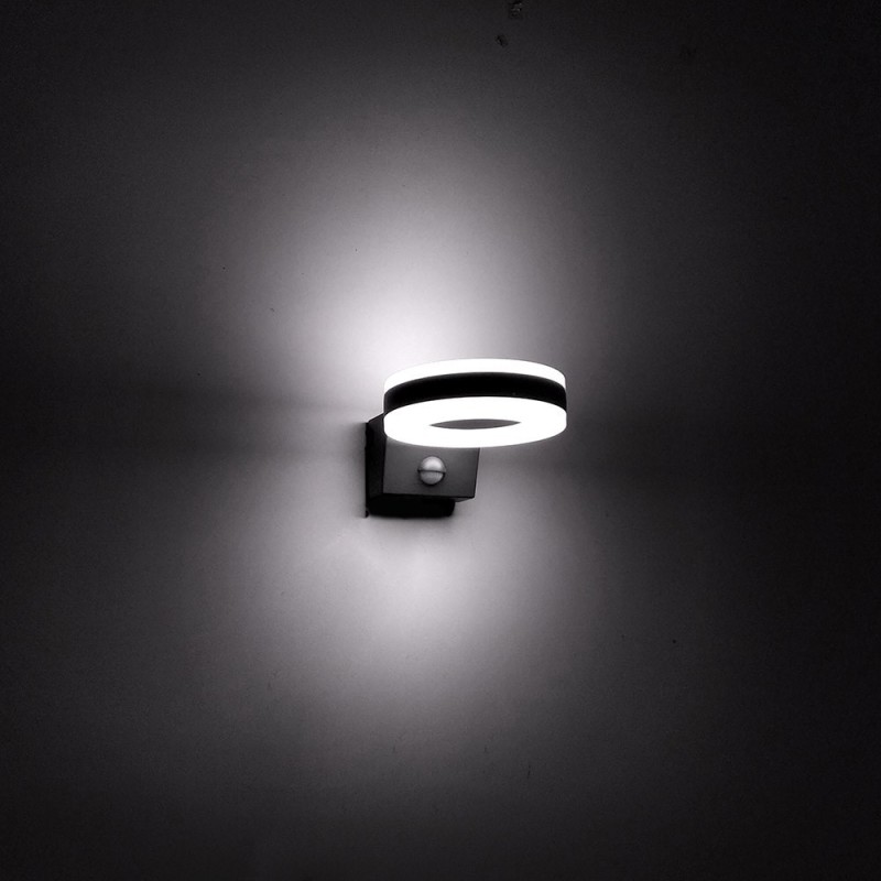 Lampa LED Maclean, ścienna, z czujnikiem PIR, PC+ALU, 20W, 1700lm, IP65, Neutral White 4000K, szara, MCE365 Lampa LED Maclean, ścienna, z czujnikiem PIR, PC+ALU, 20W, 1700lm, IP65, Neutral White 4000K, szara, MCE365