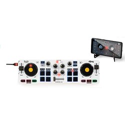 Hercules DJControl Control MIX Bluetooth Pour Smartphone et tablettes Android e 2 kan. Czarny, Biały, Żółty