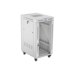 SZAFA INSTALACYJNA RACK STOJĄCA 19" 22U 600X800 SZARA DRZWI SZKLANE LCD LANBERG (FLAT PACK) V2