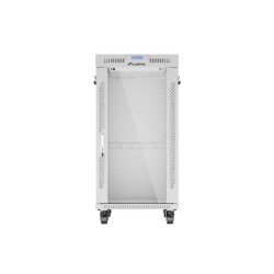 SZAFA INSTALACYJNA RACK STOJĄCA 19" 22U 600X800 SZARA DRZWI SZKLANE LCD LANBERG (FLAT PACK) V2
