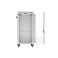 SZAFA INSTALACYJNA RACK STOJĄCA 19" 22U 600X800 SZARA DRZWI SZKLANE LCD LANBERG (FLAT PACK) V2