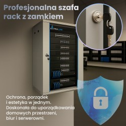 Extralink - szafka wisząca 19" 18U 600x450 Szara