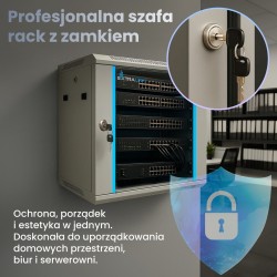 EXTRALINK SZAFA RACK WISZĄCA 6U 600X600 SZARA
