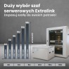 Extralink Szafa rack 9U 600x450 ASP Szara montowana na ścianie, drzwi blaszane pełne
