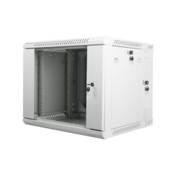 SZAFA INSTALACYJNA RACK WISZĄCA DWUSEKCYJNA 19" 9U 600X600 SZARA LANBERG (FLAT PACK)