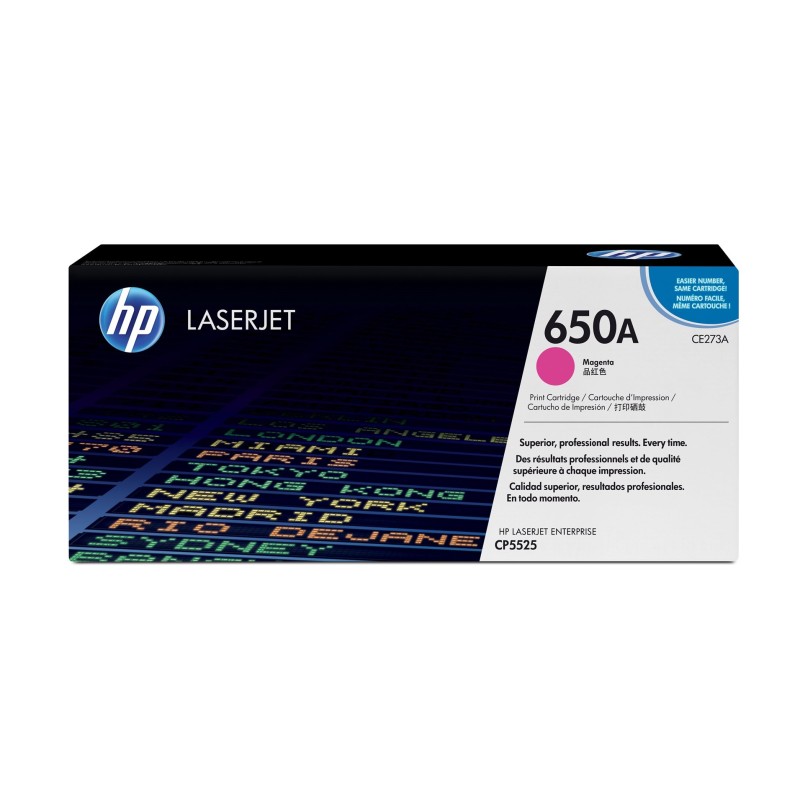 HP 650A oryginalny wkład z purpurowym tonerem LaserJet HP 650A oryginalny wkład z purpurowym tonerem LaserJet